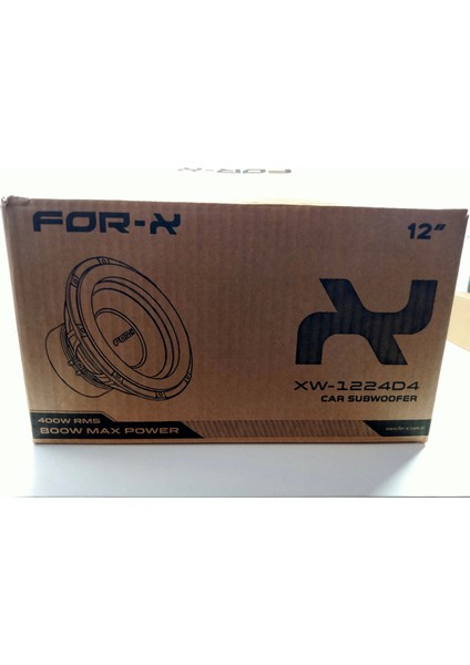 30CM Bass – 800W 400RMS 4 + 4 Ohm For-X XW-1224D4 Çift Bobin Prof Subwoofer