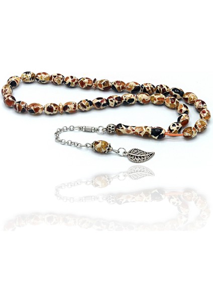 Hareli Karışık Renkli Arpa Kesim Parçalı Toz Kehribar Tesbih 201024017