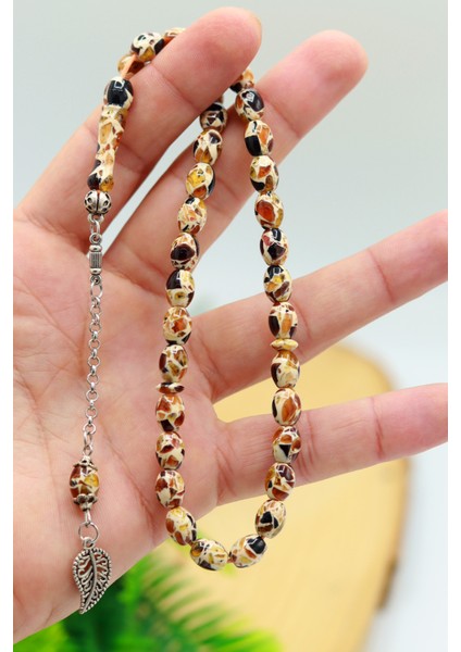 Hareli Karışık Renkli Arpa Kesim Parçalı Toz Kehribar Tesbih 201024017 fiyatları