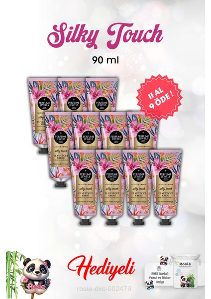 11 Al 9 Öde Eyüp Sabri Tuncer El ve Vücut Kremi Silky Touch Tüp 50 ml ve Rosie