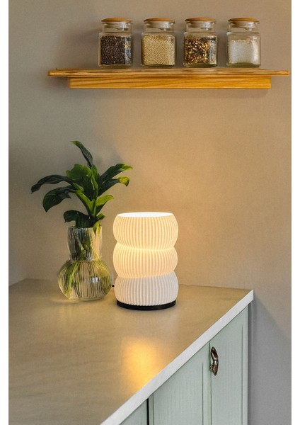 Bella Pinter Modern Tasarım Beyaz Abajur Masa Lambası modelleri