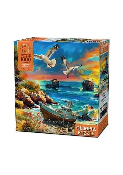 Olimpia Puzzle 1000 Parça Lighthouse At Sunset
