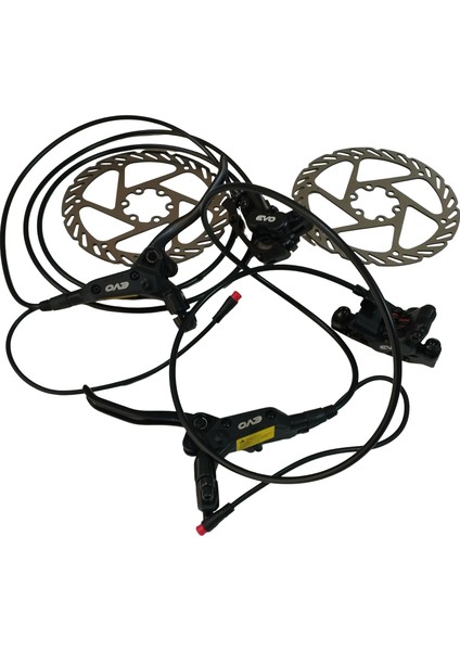 Elektrikli Bisiklet Sensörlü Hidrolik Fren Seti Rotorlar Dahil Komple Set E Bike