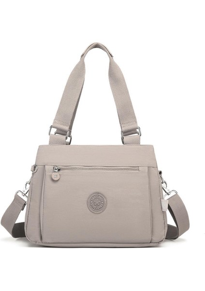 Krinkıl Kumaş Kadın Omuz Çantası Smart Bags 1125 A.Vizon
