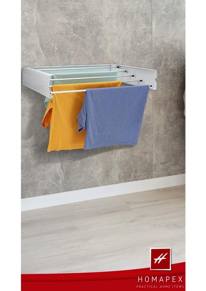 Pratik Çamaşır Kurutmalığı Dekoratif Askılık (75 cm - Beyaz)