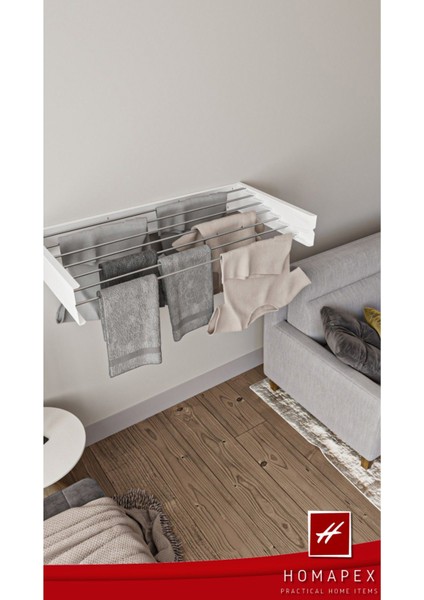 Pratik Çamaşır Kurutmalığı Dekoratif (95 cm - Siyah)