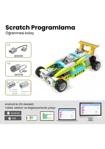 Makerzoid, Robot Master Premium, Robotik Kodlama Seti 600 Parça, 300 Farklı Robot