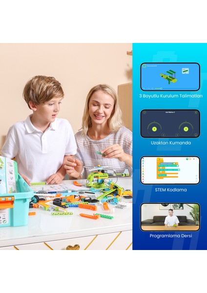 Makerzoid, Robot Master Premium, Robotik Kodlama Seti 600 Parça, 300 Farklı Robot