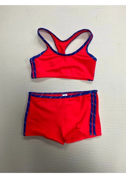 Kız Çocuk Şortlu Sporcu Bikini Takımı