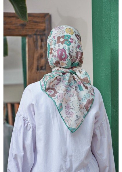 Nergis Pastel Yeşil Pamuk Viskon Eşarp