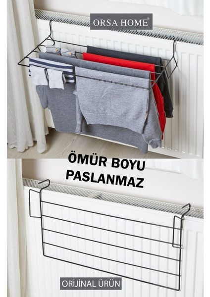 Ömür Boyu Paslanmaz Kalorifer Kurutmalık Siyah fiyatları