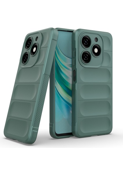 Infinix Hot 40i Kılıf Etnik Optimum Silikon Yeşil + Ekran Koruyucu fiyatları