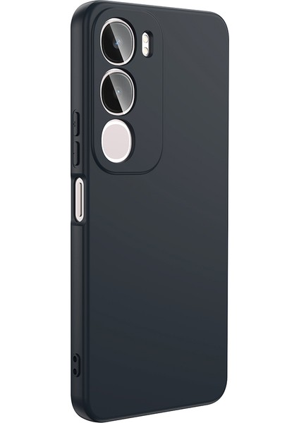 Vivo Y19S Kılıf Lansman Içi Kadife Silikon Siyah + Ekran Koruyucu