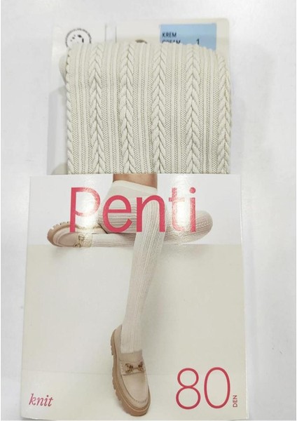 Knit Kadın Desenli 80 Denye Külotlu Çorap