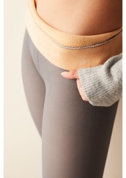 Thin Looking Içi Peluşlu Gri Külotlu Çorap modelleri