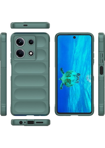 Infinix Note 30 Kılıf Etnik Optimum Silikon Yeşil + Ekran Koruyucu