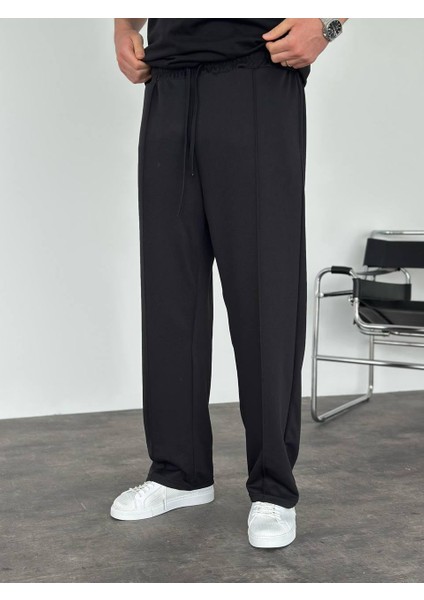 Beli Lastikli Çimalı Erkek Baggy Pantolon