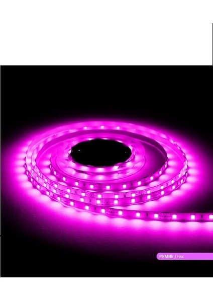 Pembe Şerit LED 10 Çipli Iç Mekan 5 Metre indirimleri