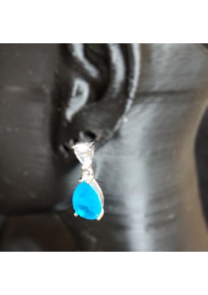 Topaz Mavi Taşlı Set - Yüzük 18N modelleri