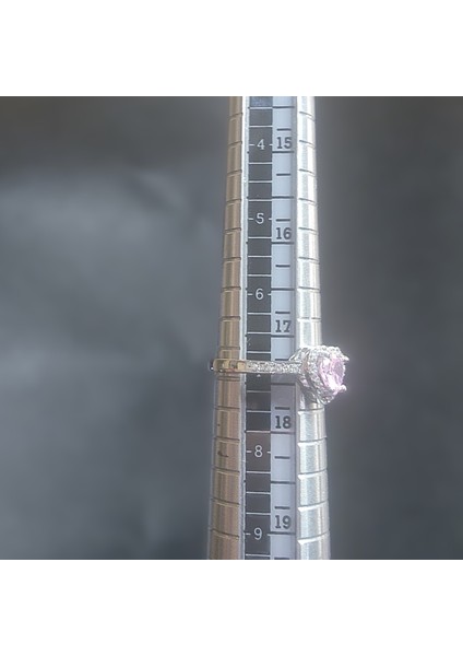 925 Ayar Gümüş Pembe Kalp Tekraş Yüzük fiyatları