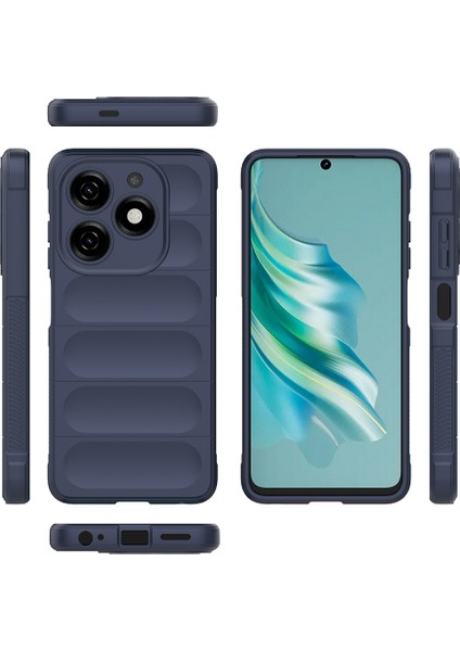 Tecno Spark 20 Kılıf Etnik Optimum Silikon Lacivert