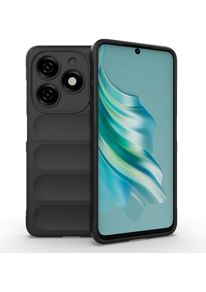 Tecno Spark 20 Kılıf Etnik Optimum Silikon Siyah