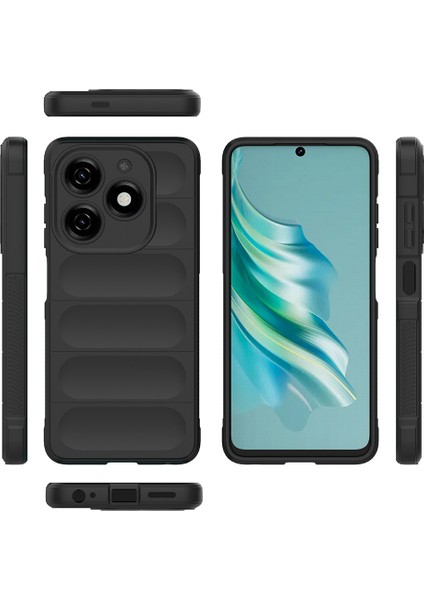 Tecno Spark 20 Kılıf Etnik Optimum Silikon Siyah