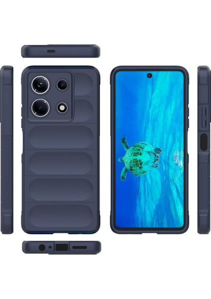 Infinix Note 30 Kılıf Etnik Optimum Silikon Lacivert + Ekran Koruyucu