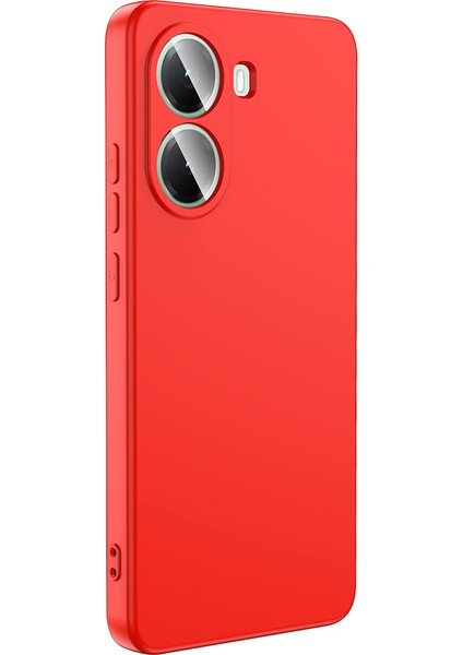 Xiaomi Poco X7 Pro Kılıf Lansman Içi Kadife Silikon Kırmızı