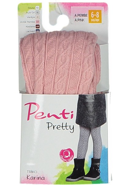 Pembe Kız Çocuk Pretty Karina Külotlu Çorap PCPPKARG16SK