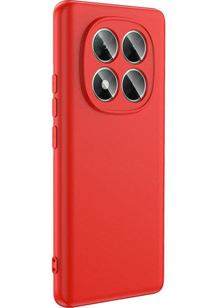 Xiaomi Redmi Note 14 Pro 5g Kılıf Lansman Içi Kadife Silikon Kırmızı