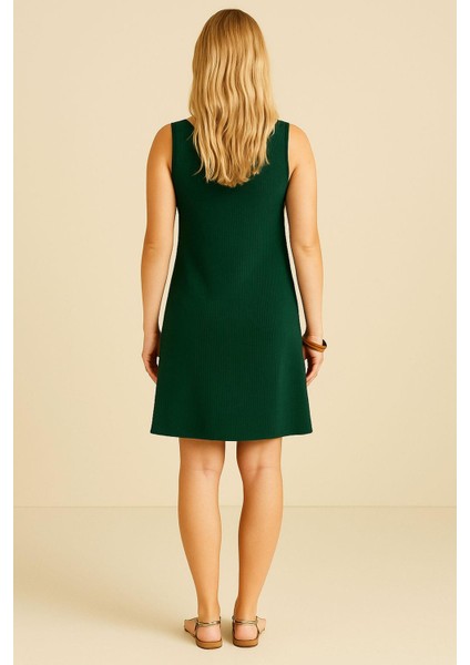 Kare Yaka Fitilli ve Askılı Midi Elbise fiyatları