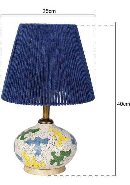 Mondo Potele Handmade Seramik Abajur Lacivert Modern 11 - 30 Lacivert Seramik E27 fiyatları