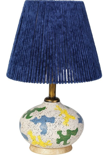 Mondo Potele Handmade Seramik Abajur Lacivert Modern 11 - 30 Lacivert Seramik E27 modelleri