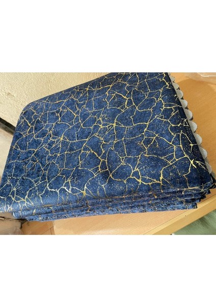 Koltuk Çekyat Örtüsü Yeni Moda Altın Varaklı Dekoratif Lacivert Zemin Süngerli Koltuk Örtüsü 1ADET fırsatları