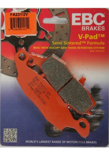 Suzukı Dl 1000 V-Storm 2010 ve Öncesi Yarı Sinter Ön Sol Fren Balata