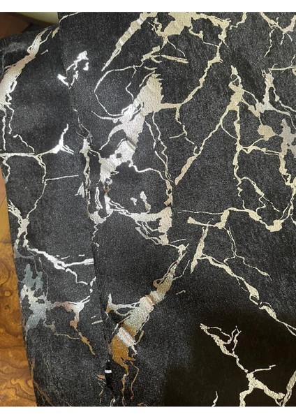 Süngerli Koltuk Örtüsü Kadife Gümüş Varaklı Siyah Renk 170x210 cm modelleri