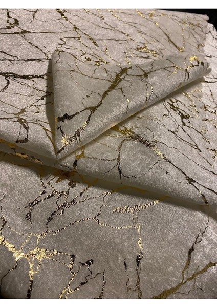 Kadife Koltuk ve Çekyat Örtüsü Krem Renk Altın Varaklı 1 Adet Kolay Temizlenebilir fiyatları