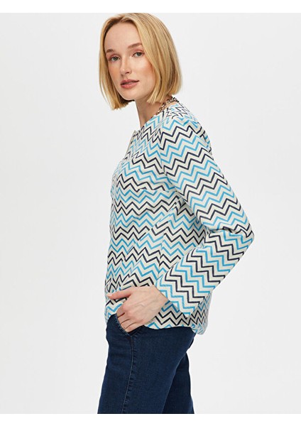 Zigzag Desen Örme Ceket S25CKT024