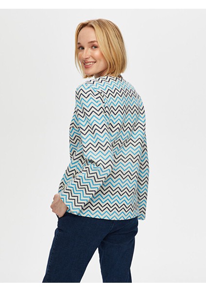 Zigzag Desen Örme Ceket S25CKT024