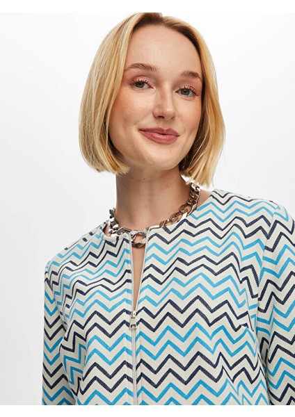 Zigzag Desen Örme Ceket S25CKT024