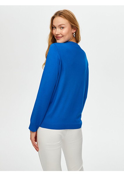 Zincir Şeritli Yuvarlak Yaka Triko Bluz S25TRB008 fırsatları