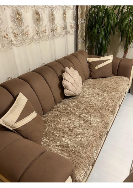 Süngerli Koltuk Örtüsü Yeni Moda Kapiçino Rengi 1ADET 210*170 cm Kaydırmaz ve Kırışmaz Tasarım fiyatları