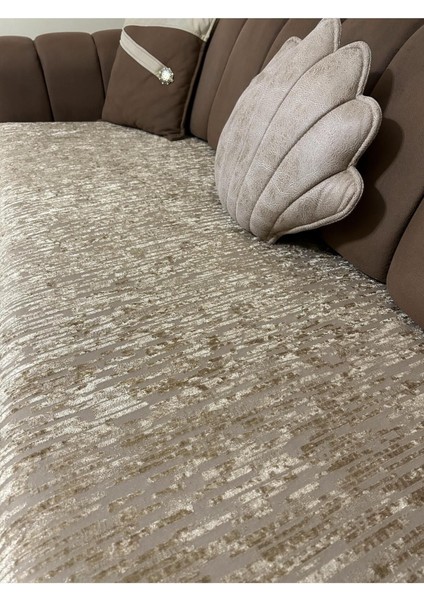 Süngerli Koltuk Örtüsü Yeni Moda Kapiçino Rengi 1ADET 210*170 cm Kaydırmaz ve Kırışmaz Tasarım indirimleri