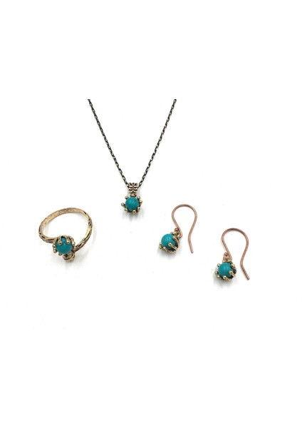 Mini Turkuaz Otantik Doğal Taş Set