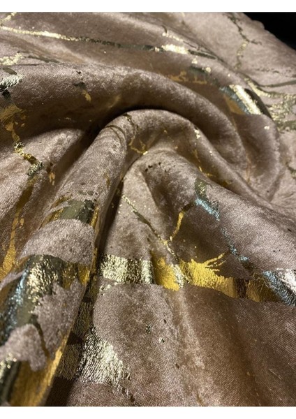 Koltuk Çekyat Örtüsü Yeni Moda Altın Varaklı Dekoratif Sütlükahve Zemin Süngerli Koltuk Örtüsü 1ADET