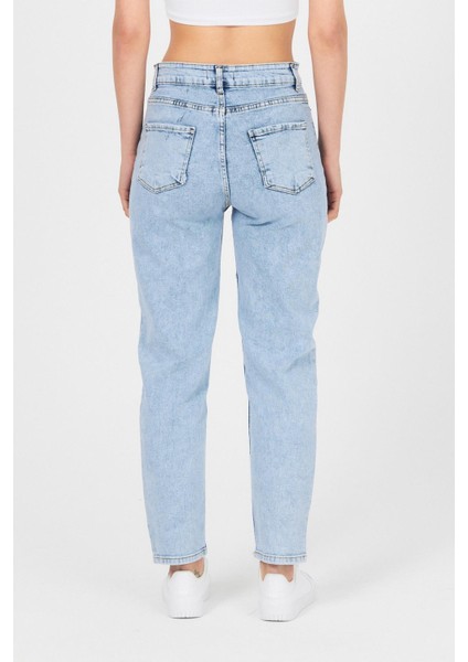 Buzkar Fiyonk Işlemeli Boyfriend Jean 2229