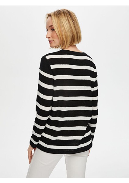 Çizgili Triko Görünümlü Uzun Kol T-Shirt S25TSH055 modelleri