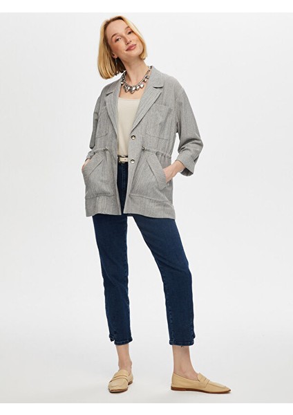Beli Tünelli Cep Detaylı Örme Ceket S25CKT041