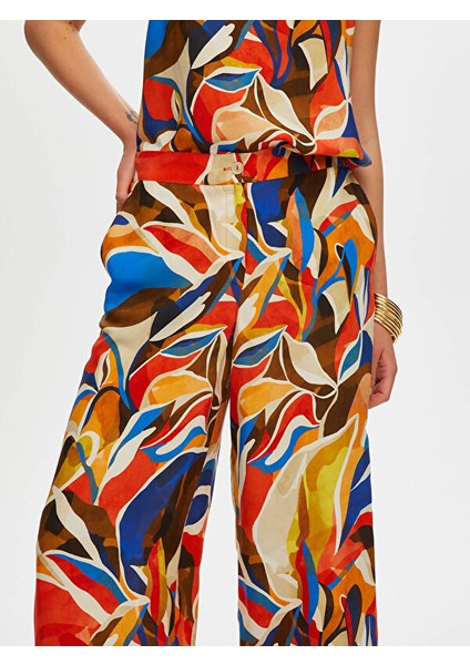 Eteği Sulu Soyut Desen Wide Leg Fit Pantolon S25PNT031 fırsatları